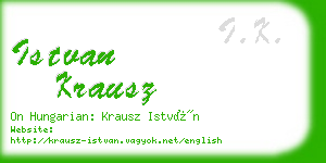 istvan krausz business card